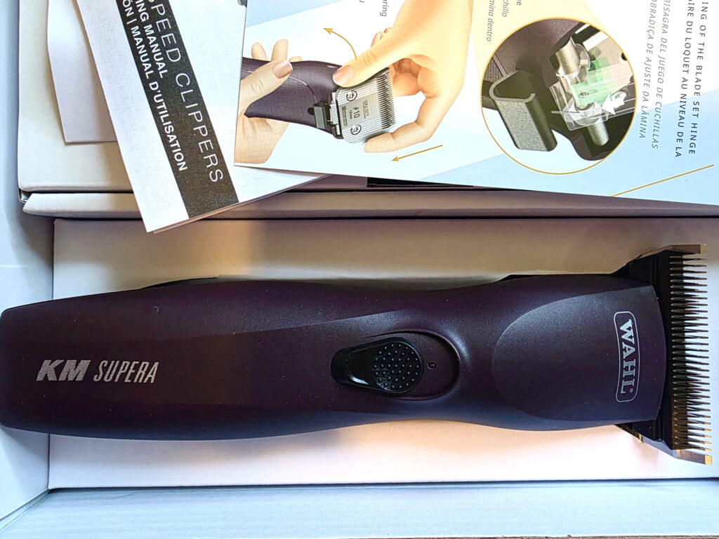 new horse clipper in a box with the instructions