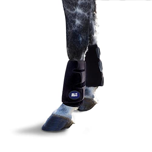 Ice Horse Pair of Tendon Leg Wraps for Equine Therapy - Comes with 4 Ice Packs