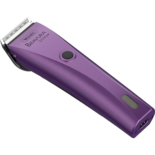 WAHL Professional Animal Bravura Lithium Ion Clipper - Corded/Cordless Clipper Kit, Purple