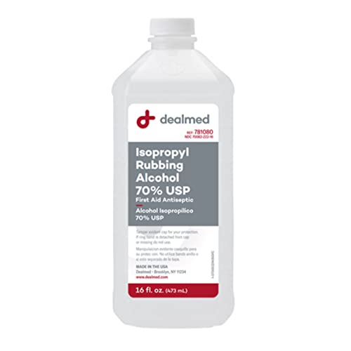 Rubbing Alcohol 70% USP, First Aid Antiseptic, 16 fl. oz,