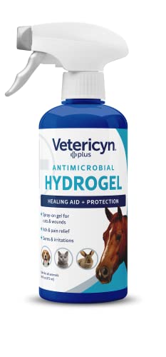 Vetericyn Plus All Animal Wound Care Hydrogel Spray | Healing Aid and Wound Protectant, Sprayable Gel to Relieve Dog, Cat, Horse Itchy Skin