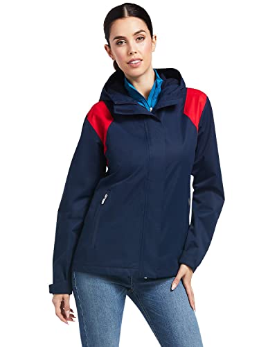 Ariat Female Spectator Waterproof Jacket Navy/Red