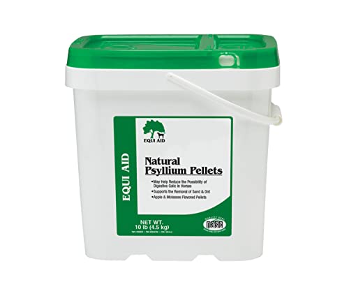 Farnam Equi Aid Natural Horse Psyllium Pellets Supplement,10 Pounds, 32 Scoops