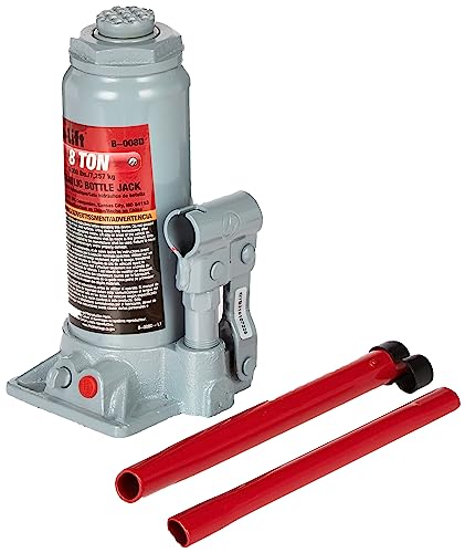 Pro-Lift B-008D Grey Hydraulic Bottle Jack - 8 Ton Capacity