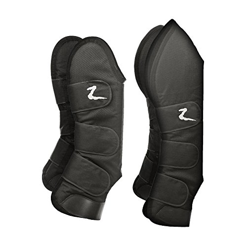 HORZE Shipping Boots for Horses | Set of 4 Boots - Black