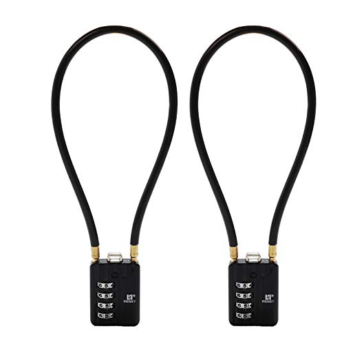 RESET-201(2 Pack) 4 Digit Combination Padlock with 12 inch(30cm) Steel Cable