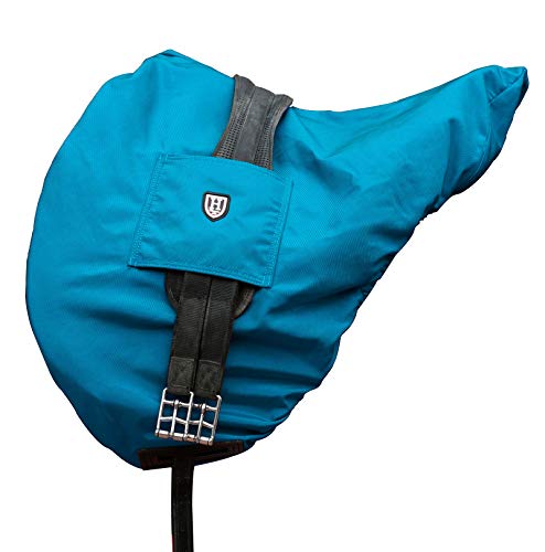 Harrison Howard Premium Waterproof/Breathable Fleece-Lined Saddle Cover Azure Blue