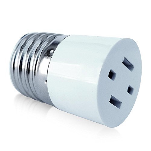 2 Pack UL Listed Light Socket to Plug Adapter