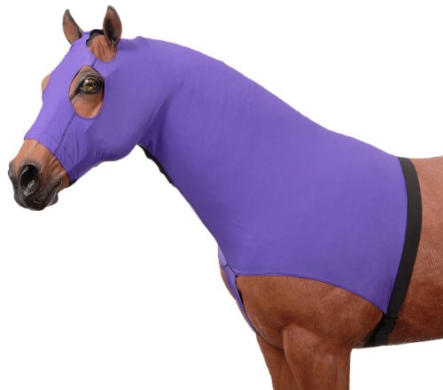 Tough 1 Spandex Mane Stay Hood, Purple, Medium