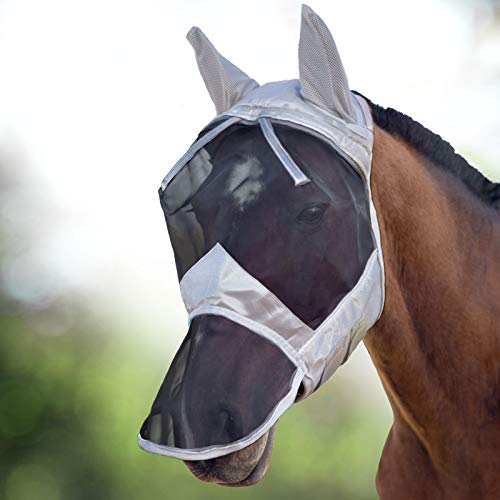 CareMaster Horse Fly Mask Long Nose with Ears Full Face