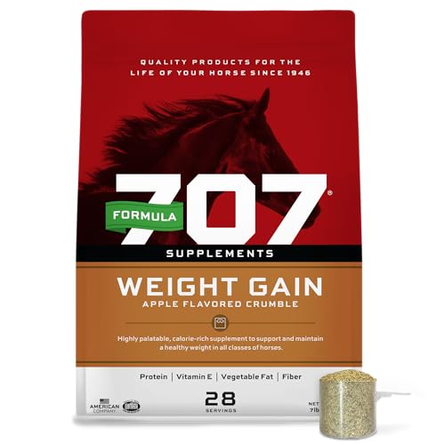 Formula 707 Weight Gain Crumble Equine Supplement, 7 lb Bag Palatable, Calorie-Rich Nutritional Support for Hard-to-Keep and Senior Horses