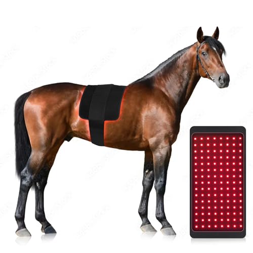 Red Light Therapy Pad for Horses, Near Infrared Light with Adjustable Intensity and Time, Cordless Use with Adjustable Straps