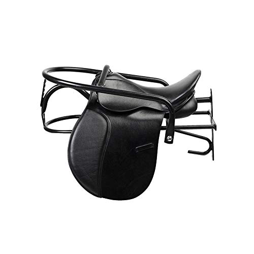 HORZE Lockable Saddle Rack - Black - One Size