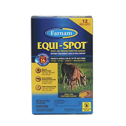 Farnam Equi-Spot, Horse Fly and Tick Control, 12-Week Supply for One Horse