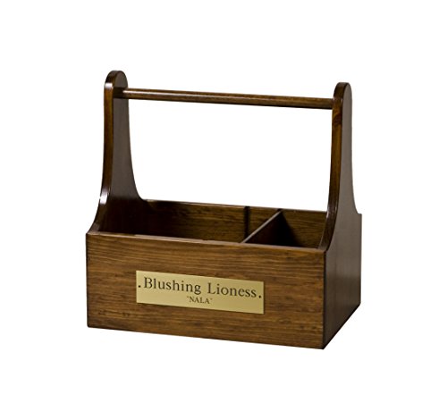 Horse Fare Products Wood Grooming Tote with Customized Solid Brass Nameplate