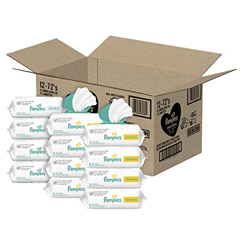 Pampers Sensitive Water Based, Diaper Wipes, 864 Total Wipes (Packaging May Vary)