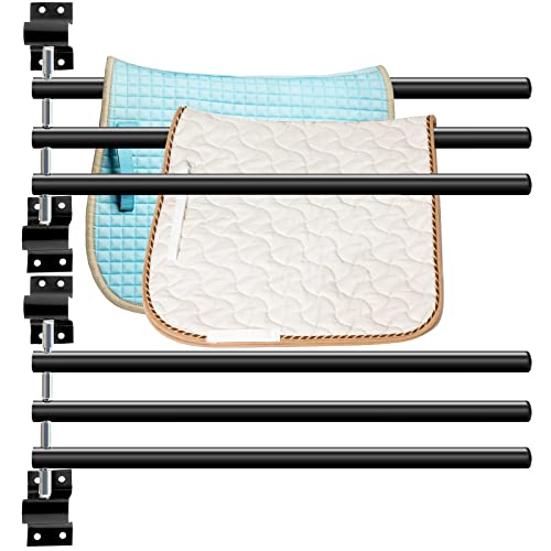 Dunzy 2 Pcs Black Saddle Pad Rack with 3 Bars