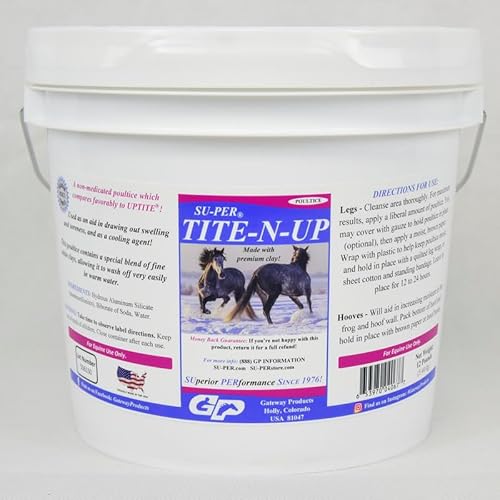 SU-PER Tite-N-Up Poultice for Horses - Helps Draw Out Swelling & Soreness - Non Medicated Poultice & Cooling Agent