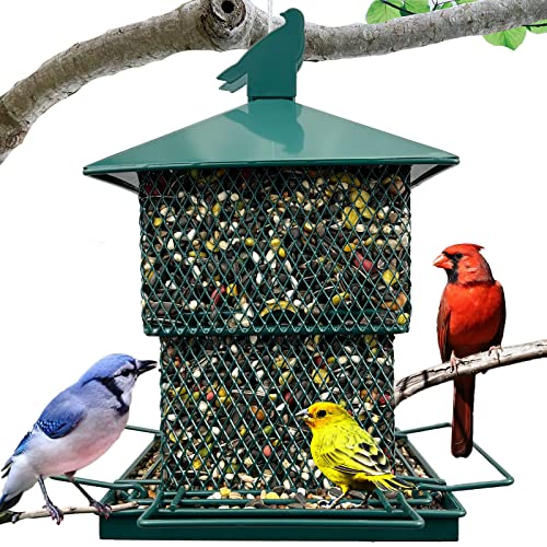 Meleave Bird Feeders for Outdoors, 6.5lb Large Capacity