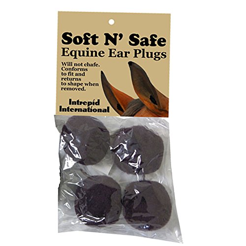Intrepid International Soft N Safe Equine Ear Plugs Black