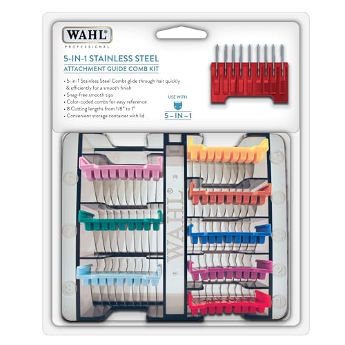 WAHL Professional Animal Stainless Steel Attachment Guide Comb for Set 5 - in - 1 Blades