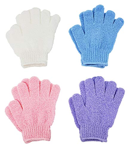 4 Pairs Exfoliating Gloves