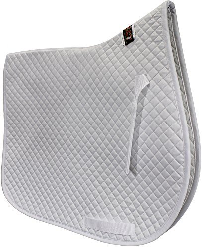 ECP Poly Cotton Quilted All Purpose Saddle Pad - White