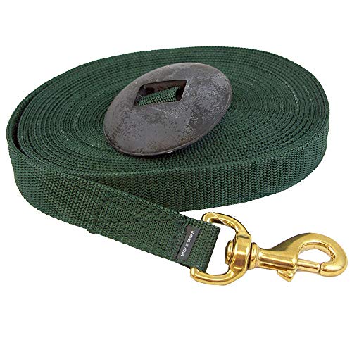 Lunge LINE 25' W/Rubber Stop Hunter Green, Hunter Green