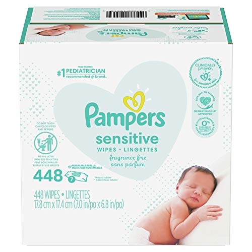 Baby Wipes Sensitive Perfume Free Refill Packs, Tub Not Included, 448 Count