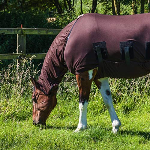 Headless Sweet Itch Horse Hood by Snuggy Hoods - Pull-On Version - 8 Sizes, 3 Colors (Brown, XS)