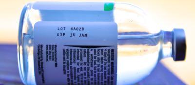 bottle of horse injectable meds