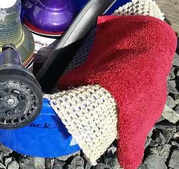 wash rack bucket with cactus cloth