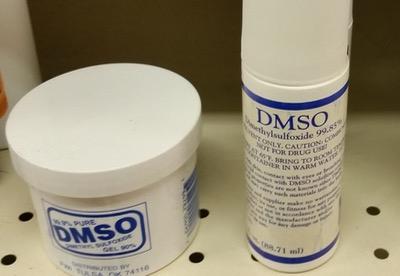 varieties of DMSO on a feed store shelf