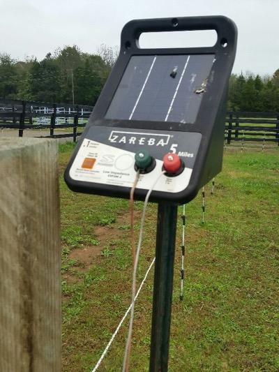 solar panel for electric fence