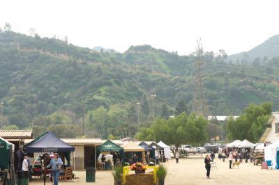 horse show tents and vendors in a row
