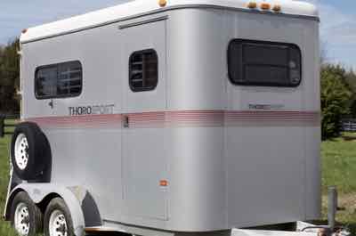 two horse trailer with side door