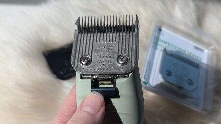 kmc+ clippers showing #7F blade for body clipping