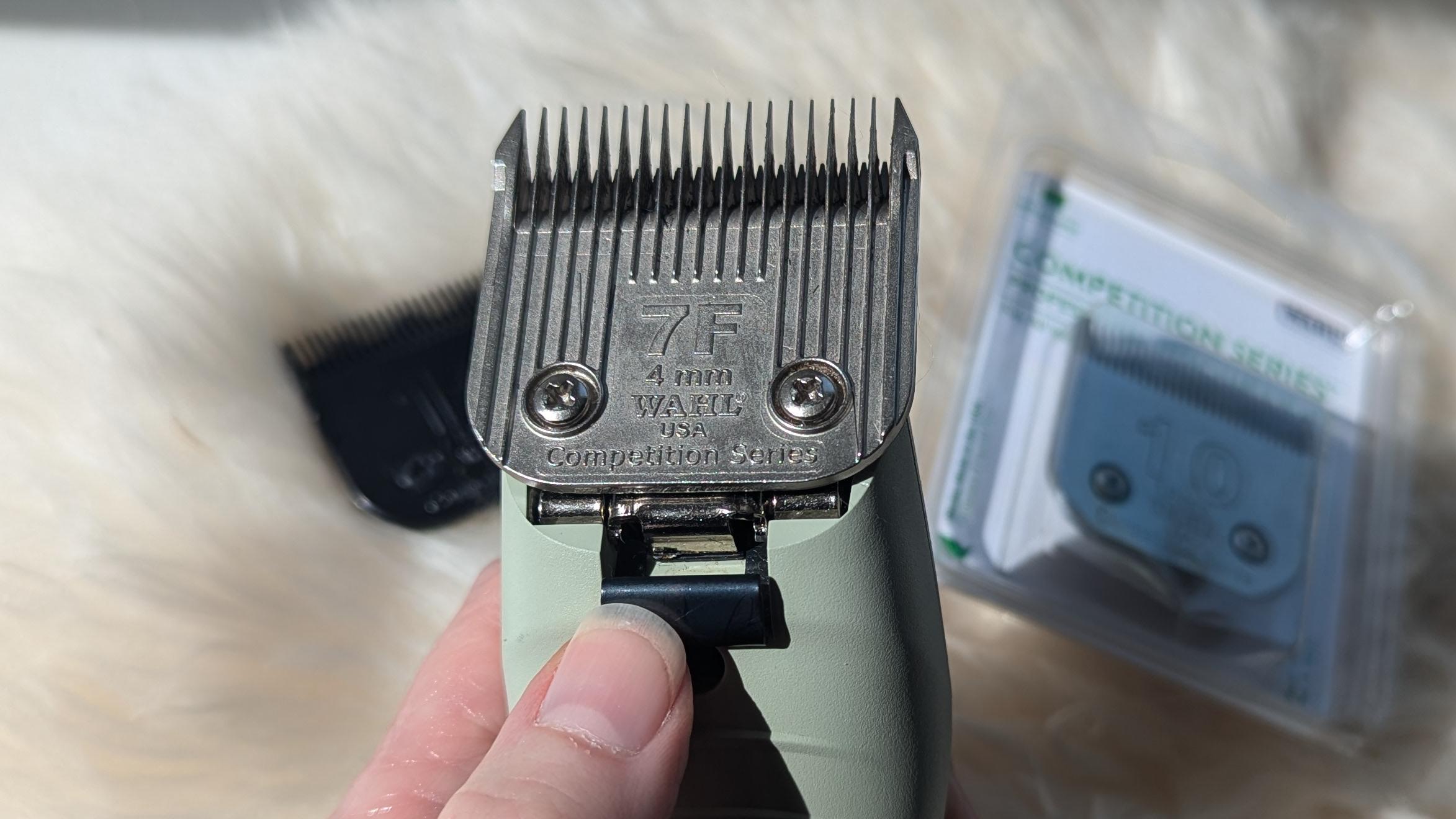 kmc+ clippers showing #7F blade for body clipping