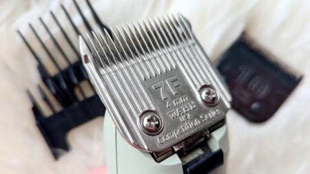 number 7F horse clipper blade up close