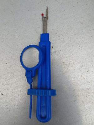 seam ripper to remove yarn braids