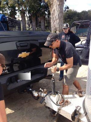 steffen peters hooking up a horse trailer