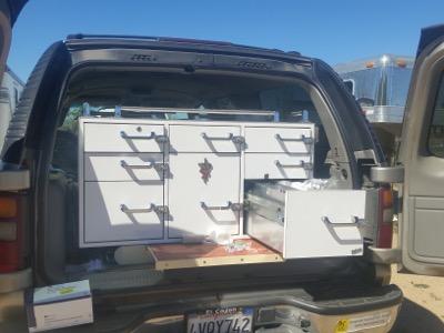 back of horse vet truck