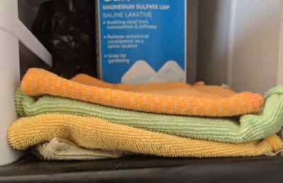 washcloths and epsom salts