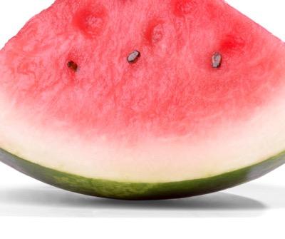 watermelon slice with a few seeds