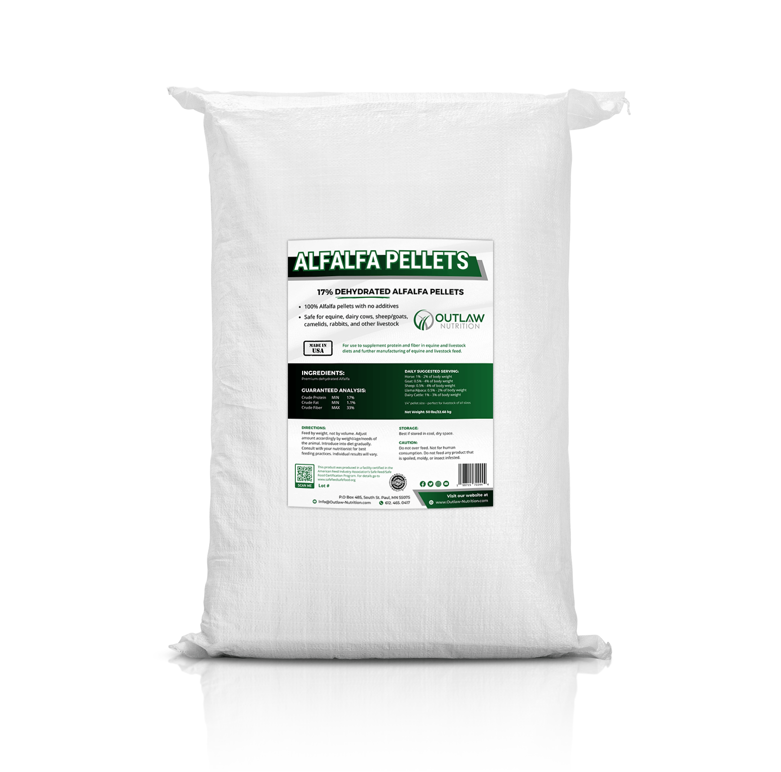Premium Alfalfa Pellets - Outlaw Nutrition