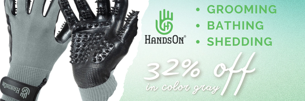 banner ad for handson gloves discount pricing to amazon