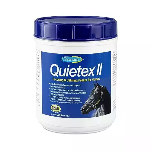 Farnam Quietex II Horse Calming Supplement Pellets, 26 Day Supply